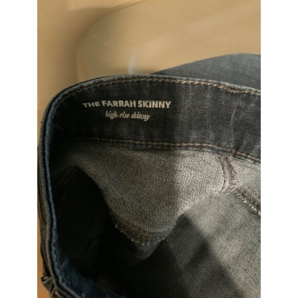 Adriano Goldschmied Dark Wash The Farrah Skinny High-Rise Skinny Blue Jean Sz 30 - Picture 8 of 8